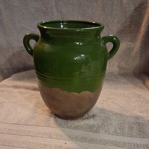 Green and Brown Ceramic Vase